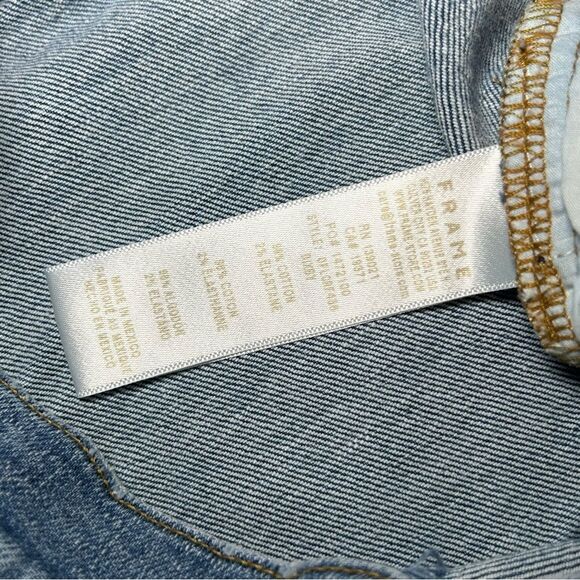 FRAME Demin Le Cutoff Bixby raw distressed hem shorts women’s size 28 - Picture 5 of 5